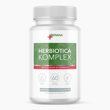 Dose Biovana Herbiotica Komplex mit Ingwer, Kurkuma, Knoblauch und Honig, 60 Kapseln